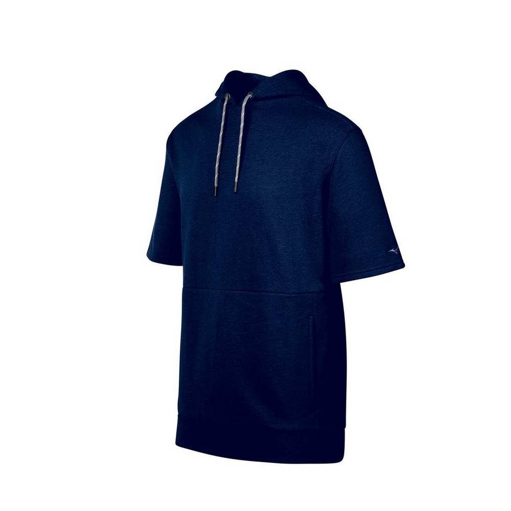 Mizuno Men's Game Time Short Sleeve Hoodie Navy (530076-XVR)